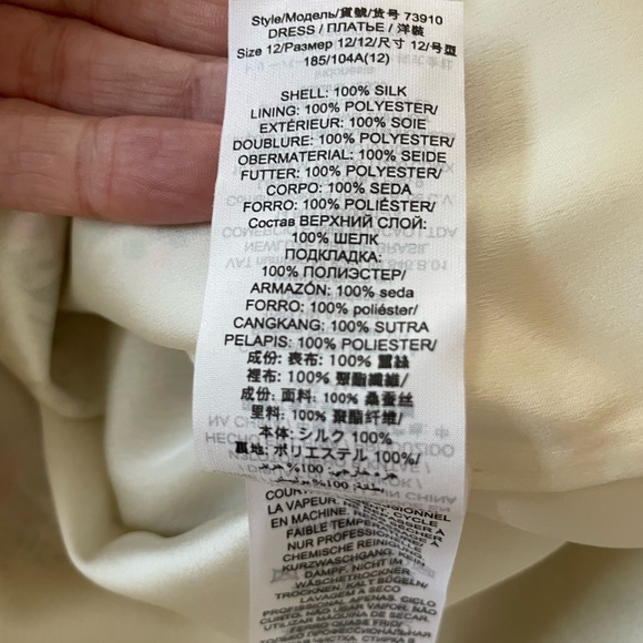 Tory Burch Cora Silk Dress pink floral size 12 - Picture 8 of 8